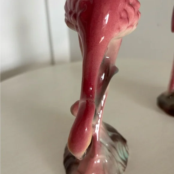 Vintage, mid-century Art Deco Style Pink Flamingo Ceramic Figurines. - Picture 8 of 8